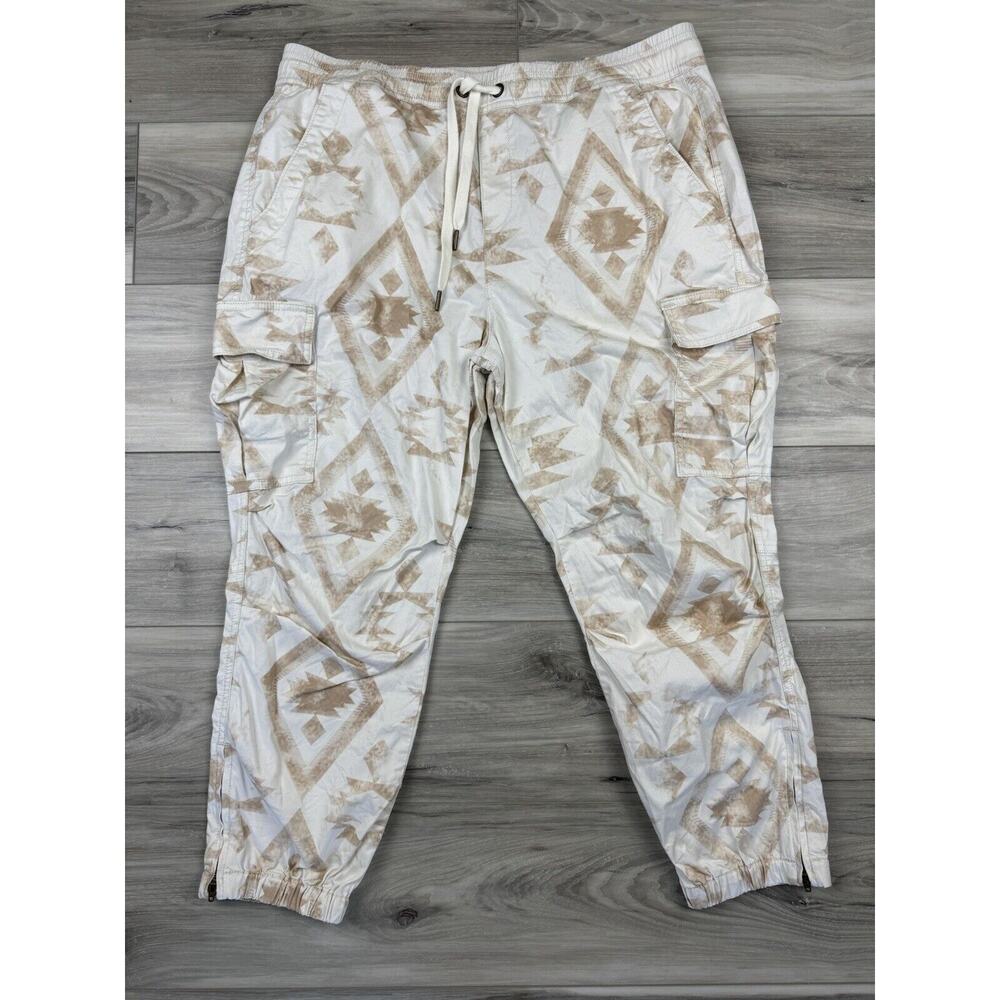 Polo Ralph Lauren Supreme Touch Chino Ankle Cargo Pants Aztec Navajo Print Sz‎ L